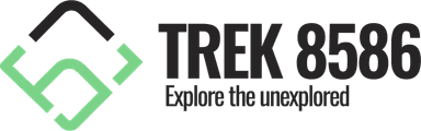 Trek 8586 Logo, representing the spirit of adventure and trekking in the Kanchenjunga Region